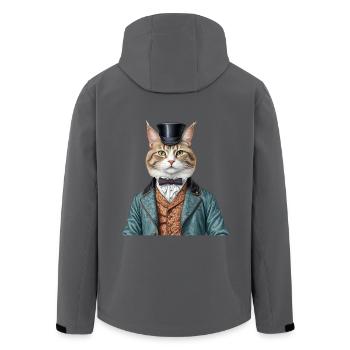 Viktorianische Herrenkatze - Recycelte Männer Softshell-Jacke von Stanley/Stella - Anthrazit - Hinten - AI Model Male 185 light (185cm)