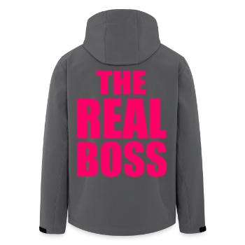 The real boss - Recycelte Männer Softshell-Jacke von Stanley/Stella - Anthrazit - Hinten - AI Model Male 185 light (185cm)