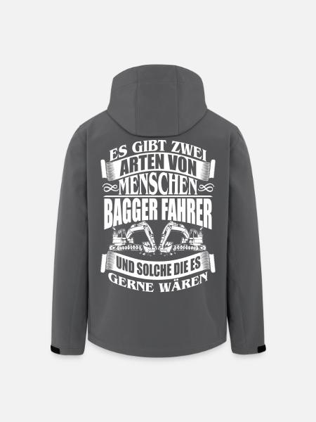 BAGGER MASCHINENFÜHRER TIEFBAU BERUF ARBEIT JOB - Recycelte Männer Softshell-Jacke von Stanley/Stella - Anthrazit