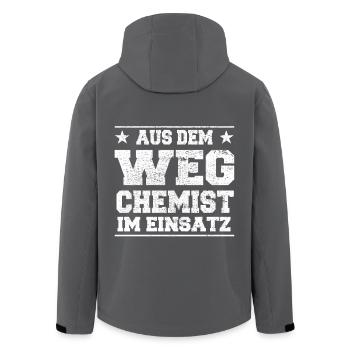 Aus dem Weg Chemist im Einsatz Design - Recycelte Männer Softshell-Jacke von Stanley/Stella - Anthrazit - Hinten - AI Model Male 185 light (185cm)