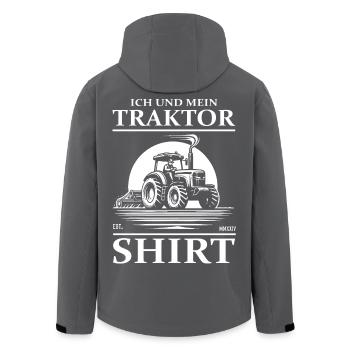 Ich und mein Traktor - Traktoren Fan Design - Recycelte Männer Softshell-Jacke von Stanley/Stella - Anthrazit - Hinten - AI Model Male 185 light (185cm)