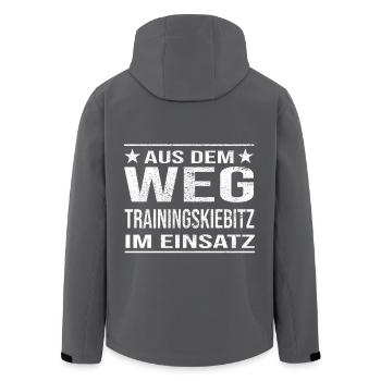 Aus dem Weg Trainingskibietz im Einsatz Design - Recycelte Männer Softshell-Jacke von Stanley/Stella - Anthrazit - Hinten - AI Model Male 185 light (185cm)