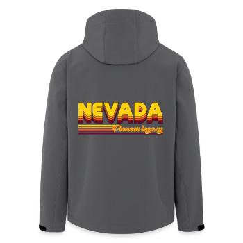 cooles Nevada USA Bundesstaaten Design - Recycelte Männer Softshell-Jacke von Stanley/Stella - Anthrazit - Hinten - AI Model Male 185 light (185cm)