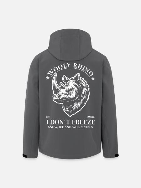 Wollnashorn - Ich friere nicht und Eiszeit Design - Recycelte Männer Softshell-Jacke von Stanley/Stella - Anthrazit