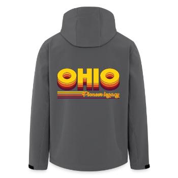 cooles Ohio USA Bundesstaaten Design - Recycelte Männer Softshell-Jacke von Stanley/Stella - Anthrazit - Hinten - AI Model Male 185 light (185cm)