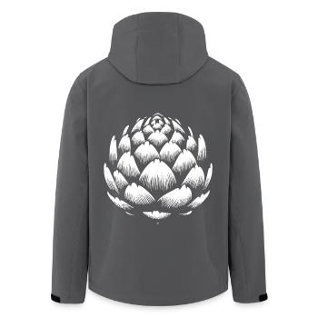 Artischocken Design, Grüne Schönheit mit Geschmack - Recycelte Männer Softshell-Jacke von Stanley/Stella - Anthrazit - Hinten - AI Model Male 185 light (185cm)