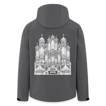Orgel Design – Für Fans der majestätischen Kirchen - Recycelte Männer Softshell-Jacke von Stanley/Stella - Anthrazit - Hinten - AI Model Male 185 light (185cm)