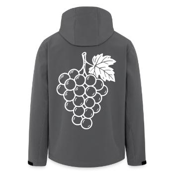 Weintrauben Design – Fruchtig & Stilvoll - Recycelte Männer Softshell-Jacke von Stanley/Stella - Anthrazit - Hinten - AI Model Male 185 light (185cm)