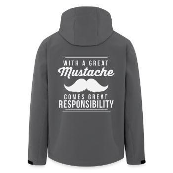Mustache - Recycelte Männer Softshell-Jacke von Stanley/Stella - Anthrazit - Hinten - AI Model Male 185 light (185cm)