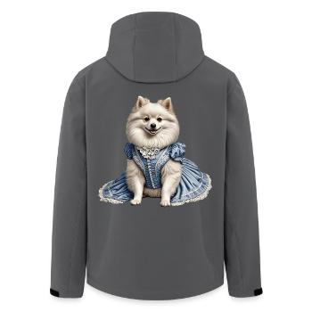 Edler Hund - Recycelte Männer Softshell-Jacke von Stanley/Stella - Anthrazit - Hinten - AI Model Male 185 light (185cm)