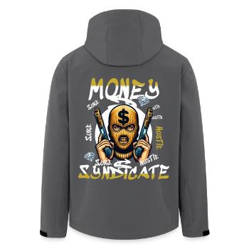 Gangster Syndikat - Recycelte Männer Softshell-Jacke von Stanley/Stella - Anthrazit - Hinten - AI Model Male 185 light (185cm)
