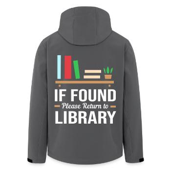 Buch Leseratte Bibliothek Lesen Bücherwurm - Recycelte Männer Softshell-Jacke von Stanley/Stella - Anthrazit - Hinten - AI Model Male 185 light (185cm)