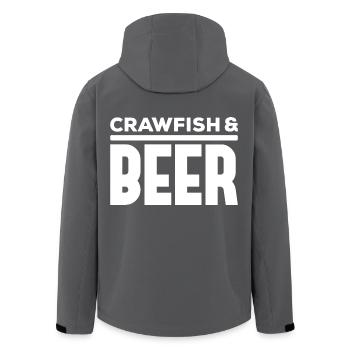 Crawfish & Beer – Maritimer Genussmoment - Recycelte Männer Softshell-Jacke von Stanley/Stella - Anthrazit - Hinten - AI Model Male 185 light (185cm)