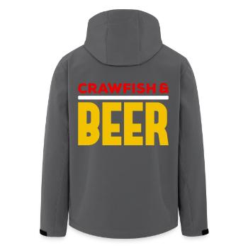 Crawfish & Beer – Maritimer Genussmoment - Recycelte Männer Softshell-Jacke von Stanley/Stella - Anthrazit - Hinten - AI Model Male 185 light (185cm)