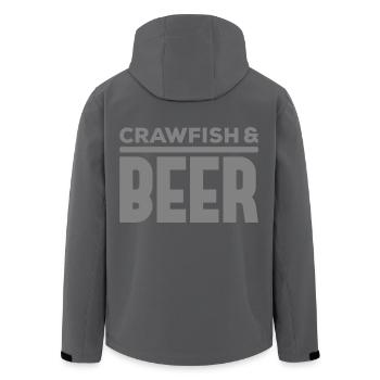 Crawfish & Beer – Maritimer Genussmoment - Recycelte Männer Softshell-Jacke von Stanley/Stella - Anthrazit - Hinten - AI Model Male 185 light (185cm)