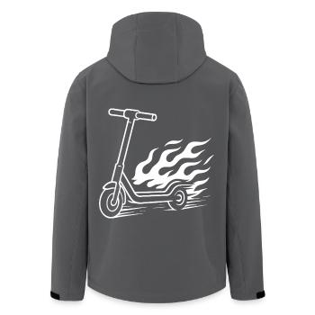 E-Scooter Design – Speed & Feuerschweif - Recycelte Männer Softshell-Jacke von Stanley/Stella - Anthrazit - Hinten - AI Model Male 185 light (185cm)