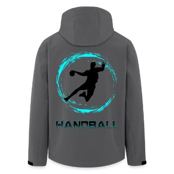 Handball - Recycelte Männer Softshell-Jacke von Stanley/Stella - Anthrazit - Hinten - AI Model Male 185 light (185cm)