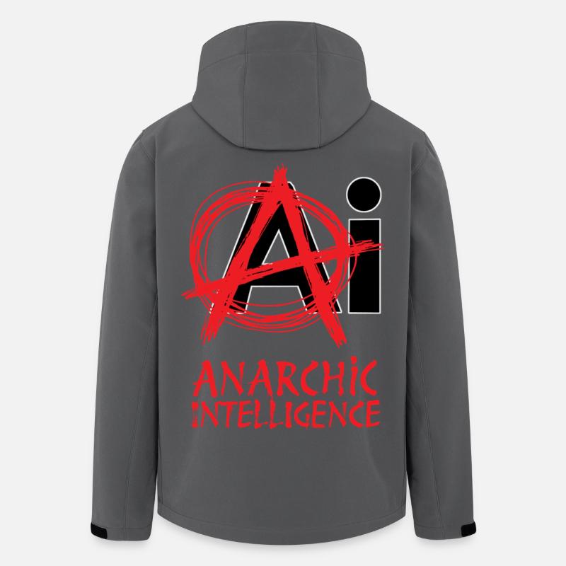 ANARCHIC INTELLIGENCE - let's talk - Veste softshell homme en polyester recyclé Stanley/Stella - charbon