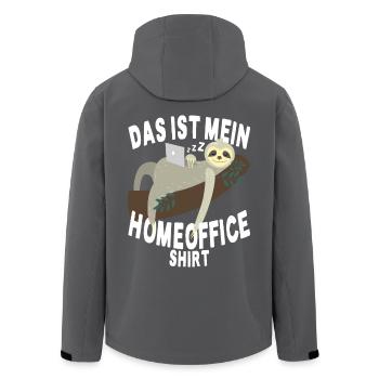 Das Ist Mein Homeoffice Shirt Faultier Heimbüro - Recycelte Männer Softshell-Jacke von Stanley/Stella - Anthrazit - Hinten - AI Model Male 185 light (185cm)