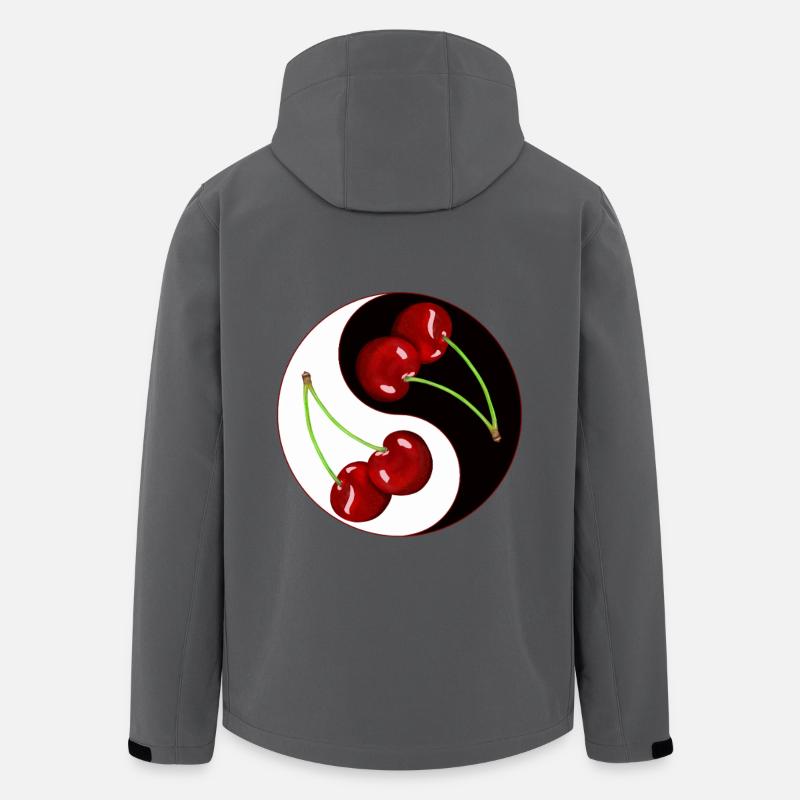 Rockabilly Cherry Cherries Fruit Asia - Men’s Recycled Softshell Jacket by Stanley/Stella - anthracite