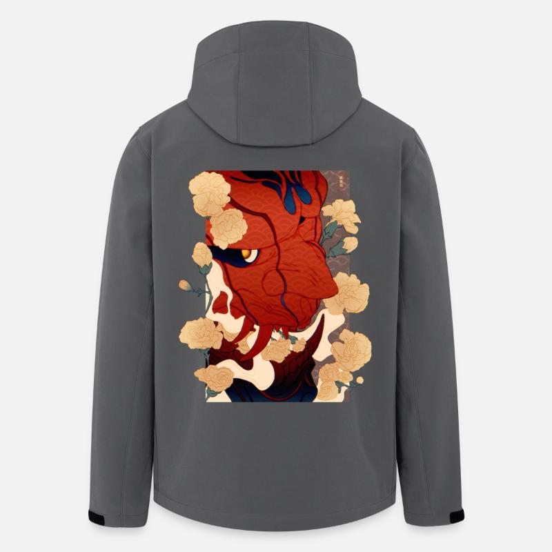 Florale Oni - Recycelte Männer Softshell-Jacke Discoverer von Stanley/Stella - Anthrazit