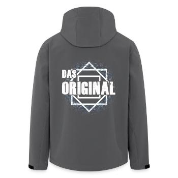 Das Original Partnershirt - Recycelte Männer Softshell-Jacke von Stanley/Stella - Anthrazit - Hinten - AI Model Male 185 light (185cm)