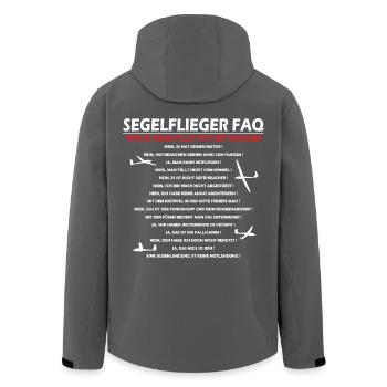 Segelflieger FAQ Geschenk - Recycelte Männer Softshell-Jacke von Stanley/Stella - Anthrazit - Hinten - AI Model Male 185 light (185cm)