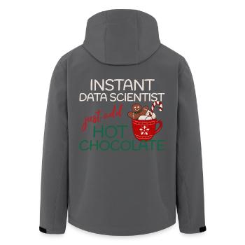 Data Scientist Weihnachten just add hot Chocolate - Recycelte Männer Softshell-Jacke von Stanley/Stella - Anthrazit - Hinten - AI Model Male 185 light (185cm)
