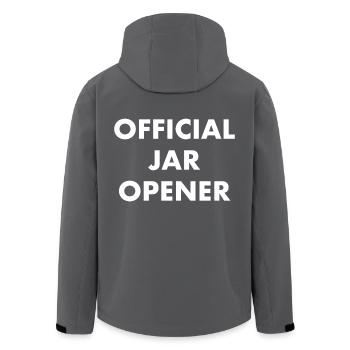 Offizieller Jar Opener - Recycelte Männer Softshell-Jacke von Stanley/Stella - Anthrazit - Hinten - AI Model Male 185 light (185cm)
