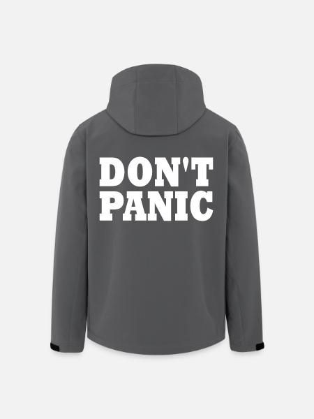 don't panic - Recycelte Männer Softshell-Jacke von Stanley/Stella - Anthrazit
