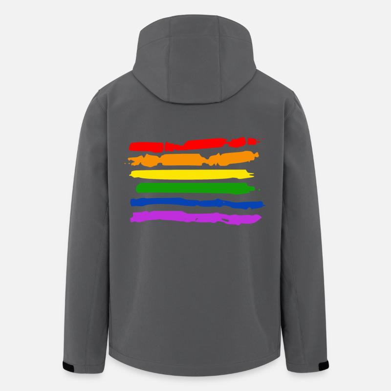 Pride Flagge - Recycelte Männer Softshell-Jacke von Stanley/Stella - Anthrazit