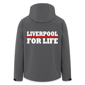 LIVERPOOL - Recycelte Männer Softshell-Jacke von Stanley/Stella - Anthrazit - Hinten - AI Model Male 185 light (185cm)