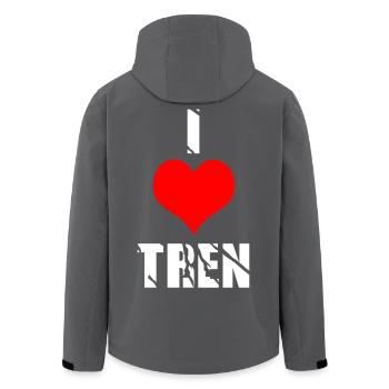 I love tren - Recycelte Männer Softshell-Jacke von Stanley/Stella - Anthrazit - Hinten - AI Model Male 185 light (185cm)