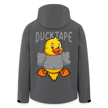 Duck Tape | Entenküken mit Duct Tape - Recycelte Männer Softshell-Jacke von Stanley/Stella - Anthrazit - Hinten - AI Model Male 185 light (185cm)