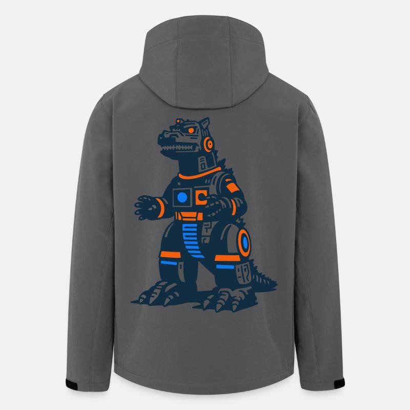 Futuristischer Dinosaurier Mecha - Recycelte Männer Softshell-Jacke von Stanley/Stella - Anthrazit