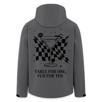 Table For One Martini Party - Men’s Recycled Softshell Jacket by Stanley/Stella - anthracite - Back - AI Model Male 185 light (185cm)