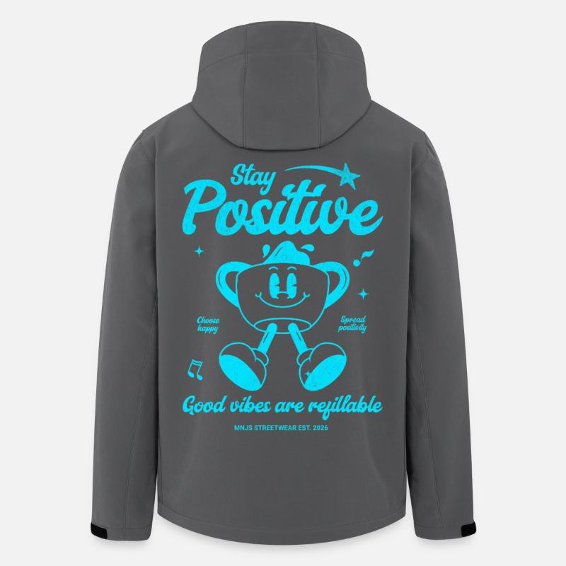 Positiver Becher Gute Laune - Recycelte Männer Softshell-Jacke von Stanley/Stella - Anthrazit