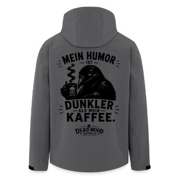 Lustiges Raben Design Schwarzer Humor & Sarkasmus - Recycelte Männer Softshell-Jacke von Stanley/Stella - Anthrazit - Hinten - AI Model Male 185 light (185cm)