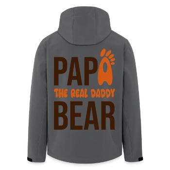 Papá Oso: El Real Daddy - Recycelte Männer Softshell-Jacke von Stanley/Stella - Anthrazit - Hinten - AI Model Male 185 light (185cm)