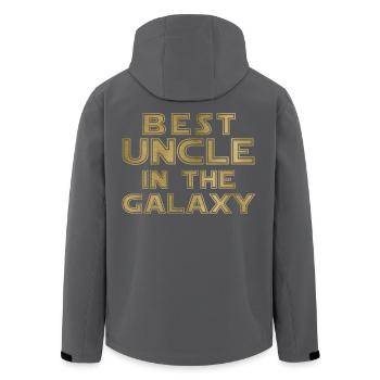 Best Uncle in the Galaxy - Recycelte Männer Softshell-Jacke von Stanley/Stella - Anthrazit - Hinten - AI Model Male 185 light (185cm)
