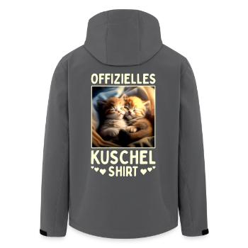 Katze Offizielles Kuschelshirt Kuscheln Katzen - Recycelte Männer Softshell-Jacke von Stanley/Stella - Anthrazit - Hinten - AI Model Male 185 light (185cm)