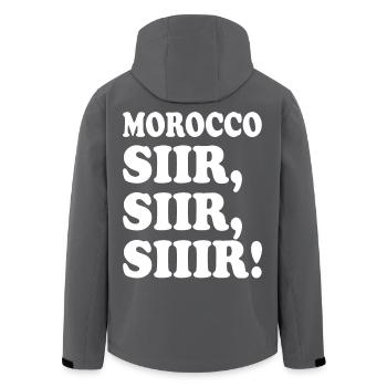 Marokko - Recycelte Männer Softshell-Jacke von Stanley/Stella - Anthrazit - Hinten - AI Model Male 185 light (185cm)