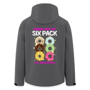Schau dir mein Sixpack an! -Donuts - Recycelte Männer Softshell-Jacke von Stanley/Stella - Anthrazit - Hinten - AI Model Male 185 light (185cm)