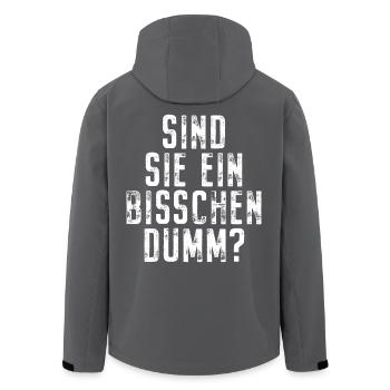 Sind Sie Ein Bisschen Dumm Misanthrop Smalltalk - Recycelte Männer Softshell-Jacke von Stanley/Stella - Anthrazit - Hinten - AI Model Male 185 light (185cm)