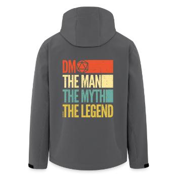 Donjons Dragons - DM der Mann, den der Mythos - Recycelte Männer Softshell-Jacke von Stanley/Stella - Anthrazit - Hinten - AI Model Male 185 light (185cm)