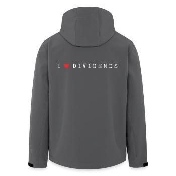 Dividenden I Love Dividends Ich Liebe Aktien Börse - Recycelte Männer Softshell-Jacke von Stanley/Stella - Anthrazit - Hinten - AI Model Male 185 light (185cm)