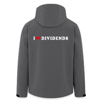 Dividenden I Love Dividends Ich Liebe Aktien Börse - Recycelte Männer Softshell-Jacke von Stanley/Stella - Anthrazit - Hinten - AI Model Male 185 light (185cm)