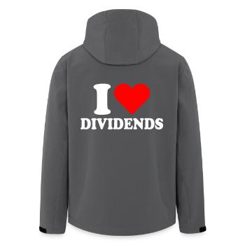 Dividenden I Love Dividends Ich Liebe Aktien Börse - Recycelte Männer Softshell-Jacke von Stanley/Stella - Anthrazit - Hinten - AI Model Male 185 light (185cm)