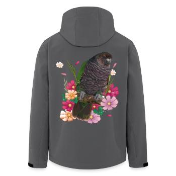 Der kaiserliche Papagei - Recycelte Männer Softshell-Jacke von Stanley/Stella - Anthrazit - Hinten - AI Model Male 185 light (185cm)