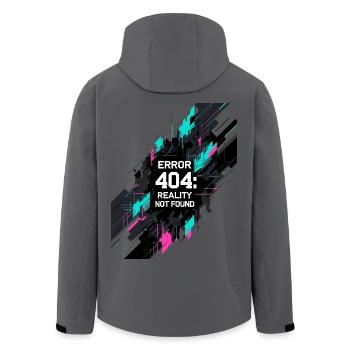 Error: Realität nicht gefunden - Recycelte Männer Softshell-Jacke von Stanley/Stella - Anthrazit - Hinten - AI Model Male 185 light (185cm)